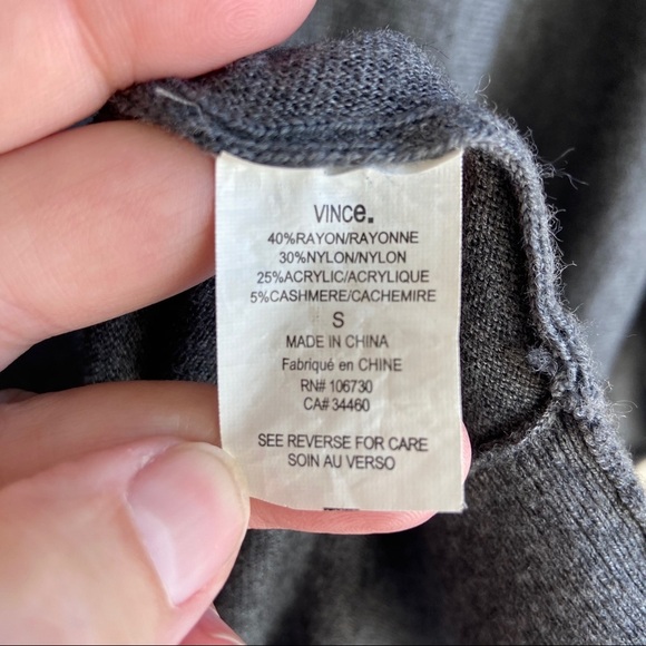 Vince Cashmere Blend V-Neck Sweater - Picture 3 of 9